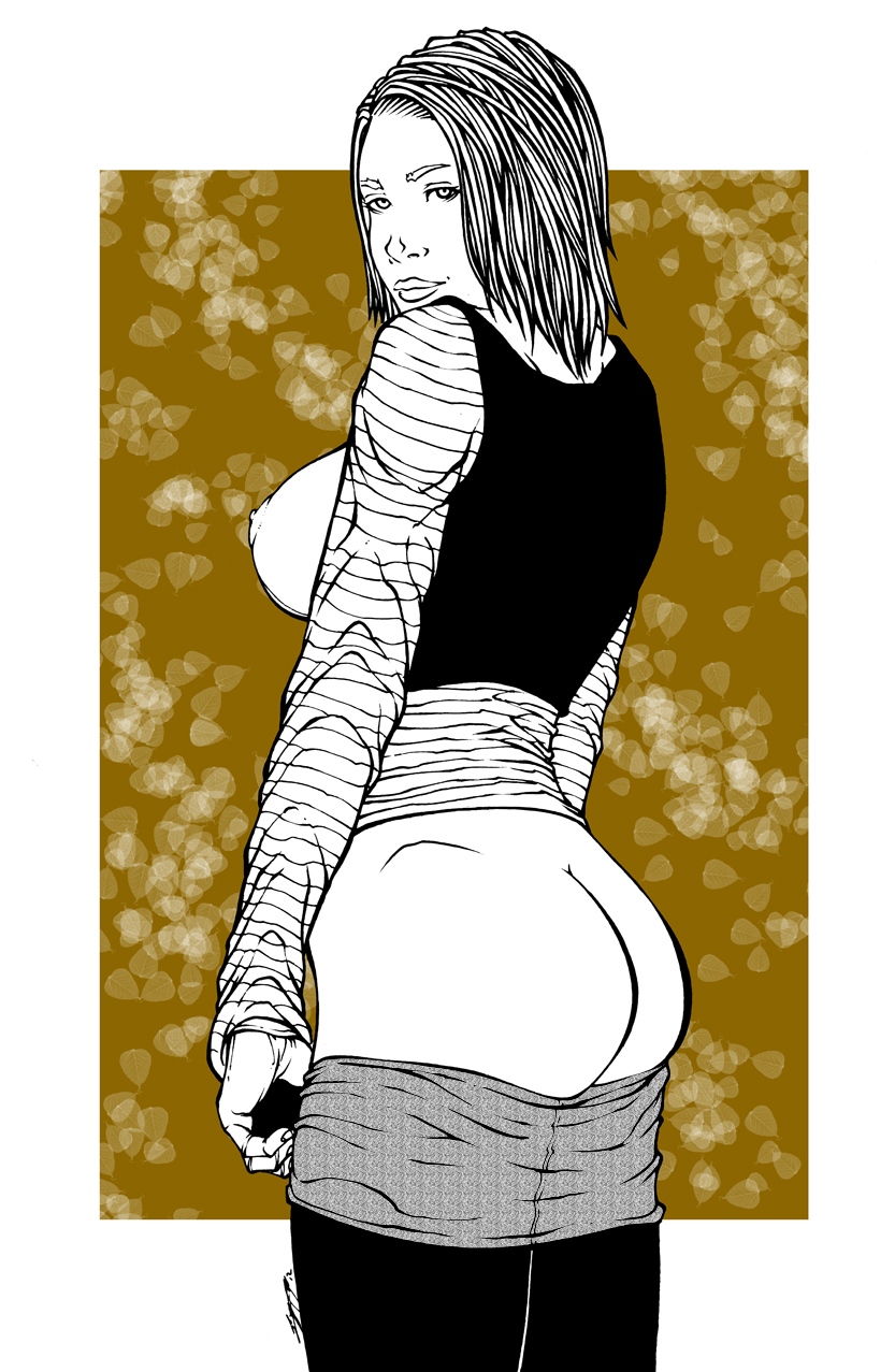 android_18 ass breasts dat_ass dragon_ball dragon_ball_z el_diablero tagme