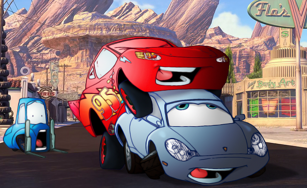 ambiguous_penetration cars_(film) disney guido lightning_mcqueen living_machine pixar sally_carrera tailpipe_penetration vehicle