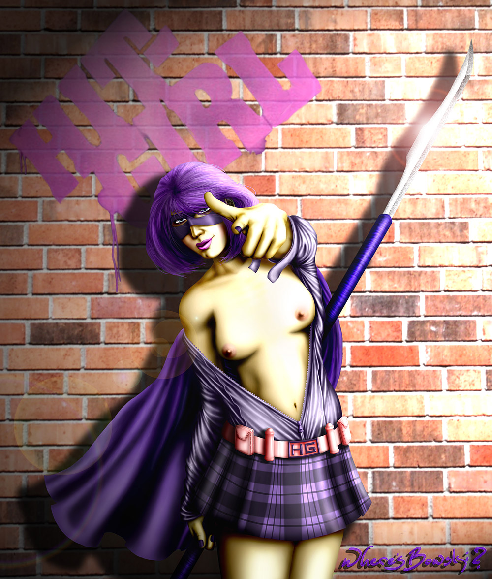 breasts erect_nipples hit-girl kick-ass marvel marvel_comics mindy_macready nipples purple_hair small_breasts