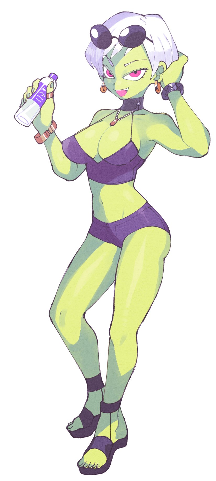 2d, cheelai, dragon ball, female, green skin, green-skinned female, inkerton-kun, inkuusan, tagme