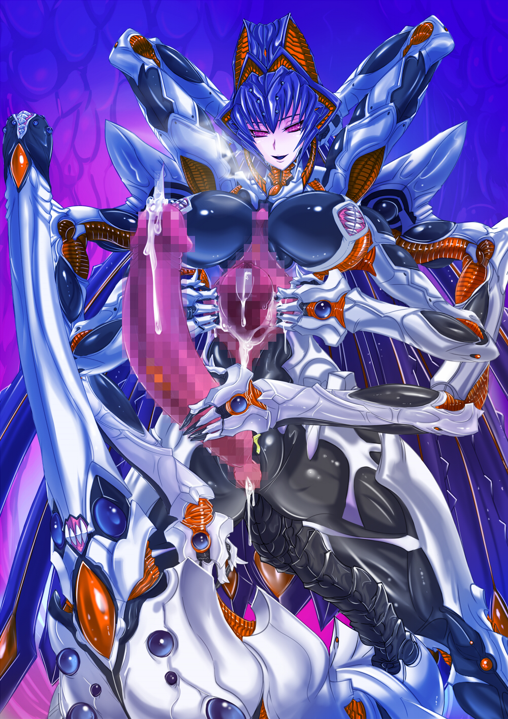 android corruption cybernetics cyborg damu_otoko female huge_ass huge_breasts mitsurugi_meiya monster monsterification multi_arm multi_limb muv-luv penis pussy robot teeth transformation transformation_sequence