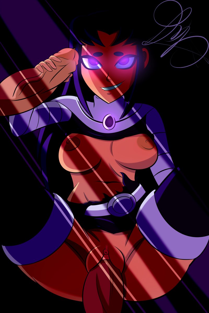 2d 2d_(artwork) blackfire dc dc_comics elotakugames handjob komand'r long_hair male_pov partial_male penis pov tagme tan-skinned_female tan_skin teen_titans teenager trío vaginal_penetration