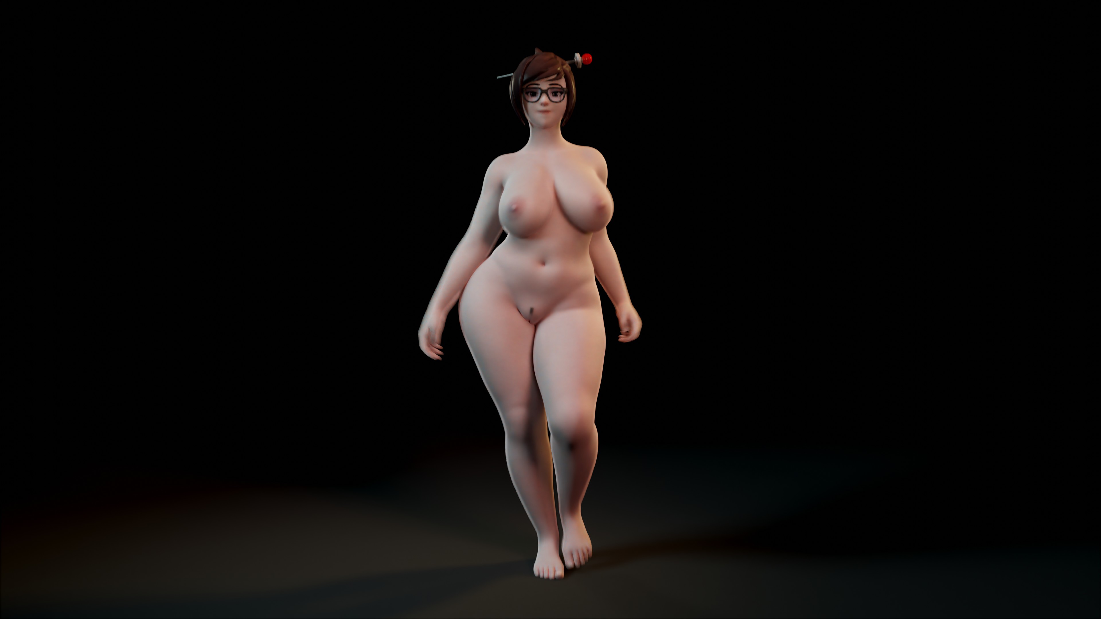 16:9 aspect ratio, 1girls, 3d, activision, asian, asian female, ass, ass jiggle, big ass, big breasts, black background, blender, blender (software), blizzard entertainment, breast jiggle, breasts, bubble ass, bubble butt, butt jiggle, casual, clothing, completely nude, extremely large filesize, eyewear, female, female only, full body, glasses, high resolution, huge ass, human, jiggle, jiggling ass, large ass, large breasts, large filesize, mei (overwatch), naked, naked female, nipples, nude, nude female, overwatch, pale skin, render, solo, solo female, sportswear, tagme, theropedude, walking, wide hips