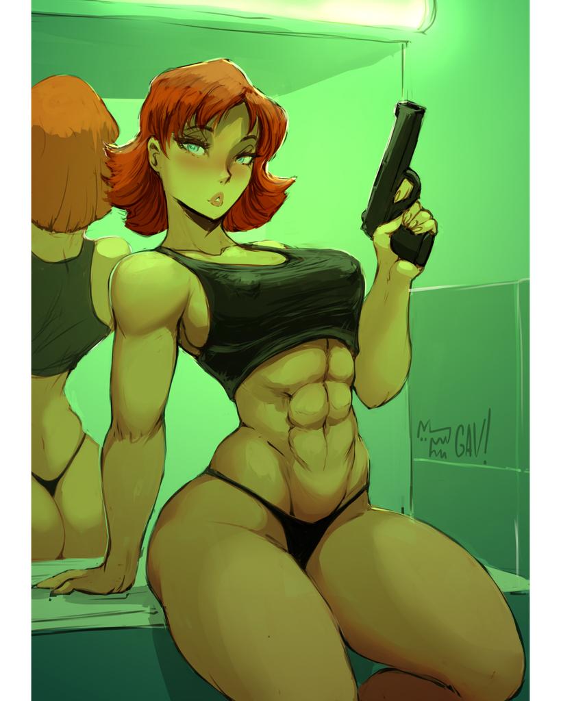 1girls 2023 aleksandrgav curvaceous curvy_body curvy_female curvy_figure female female_focus female_only fit_female gun hi_res high_resolution medium_hair meryl_silverburgh metal_gear_solid muscular_male redhead seductive_look short_hair voluptuous voluptuous_female