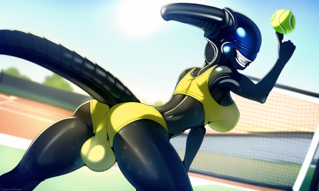 1futa ai_generated alien alien_(franchise) alien_futanari alien_girl alien_humanoid alien_only anthro armpits arms_up ass ass_focus athletic athletic_futanari backsack ball balls ballsack barely_clothed bent_over big_ass big_balls big_breasts big_butt big_muscles black_body bra bulge bulge_through_clothing butt claws clothed clothing dark_skin dickgirl eyeless fit futa_only futanari genitals grin gynomorph hairless happy huge_balls huge_breasts humanoid humanoid_hands humanoid_only intersex inviting lifted_tail looking_at_viewer looking_back muscles muscular muscular_futanari muscular_thighs musk musky musky_balls nai_diffusion nails no_humans not_furry pants presenting presenting_balls presenting_breasts presenting_hindquarters seductive seductive_look seductive_smile sharp_teeth shiny shiny_skin short_shorts shorts showing_breasts showing_off skimpy skimpy_clothes smile smooth_skin solo sport sports_bra sportswear spread_legs spreading stable_diffusion standing sweat sweatdrop sweating sweaty sweaty_balls t-shirt tail tail_up tall teeth teeth_showing tennis tennis_ball tennis_uniform thick_thighs thighs trainer training wide_hips workout xenomorph xenomorph_queen