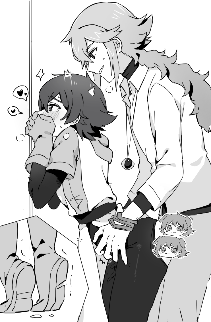 2boys 8o8c8o8 ahe_gao anal anal_sex arched_back bangs belt blush boots censored character_censor clothed_sex covering_mouth cum femboy from_side gay girly gloves grabbing_from_behind greyscale hands_on_another's_hips hands_on_hips hands_up heart hilbert_(pokemon) hip_grab hole_in_pants interlocked_fingers jewelry long_hair long_hair_male looking_down male_focus male_only monochrome multiple_boys natural_harmonia_gropius necklace novelty_censor p_(flavorppp) pants parted_lips pokemon pokemon_(game) pokemon_bw questionable_consent sex shirt short_hair smile spoken_heart sweat team_plasma team_plasma_uniform tiptoes trembling undershirt uniform yaoi