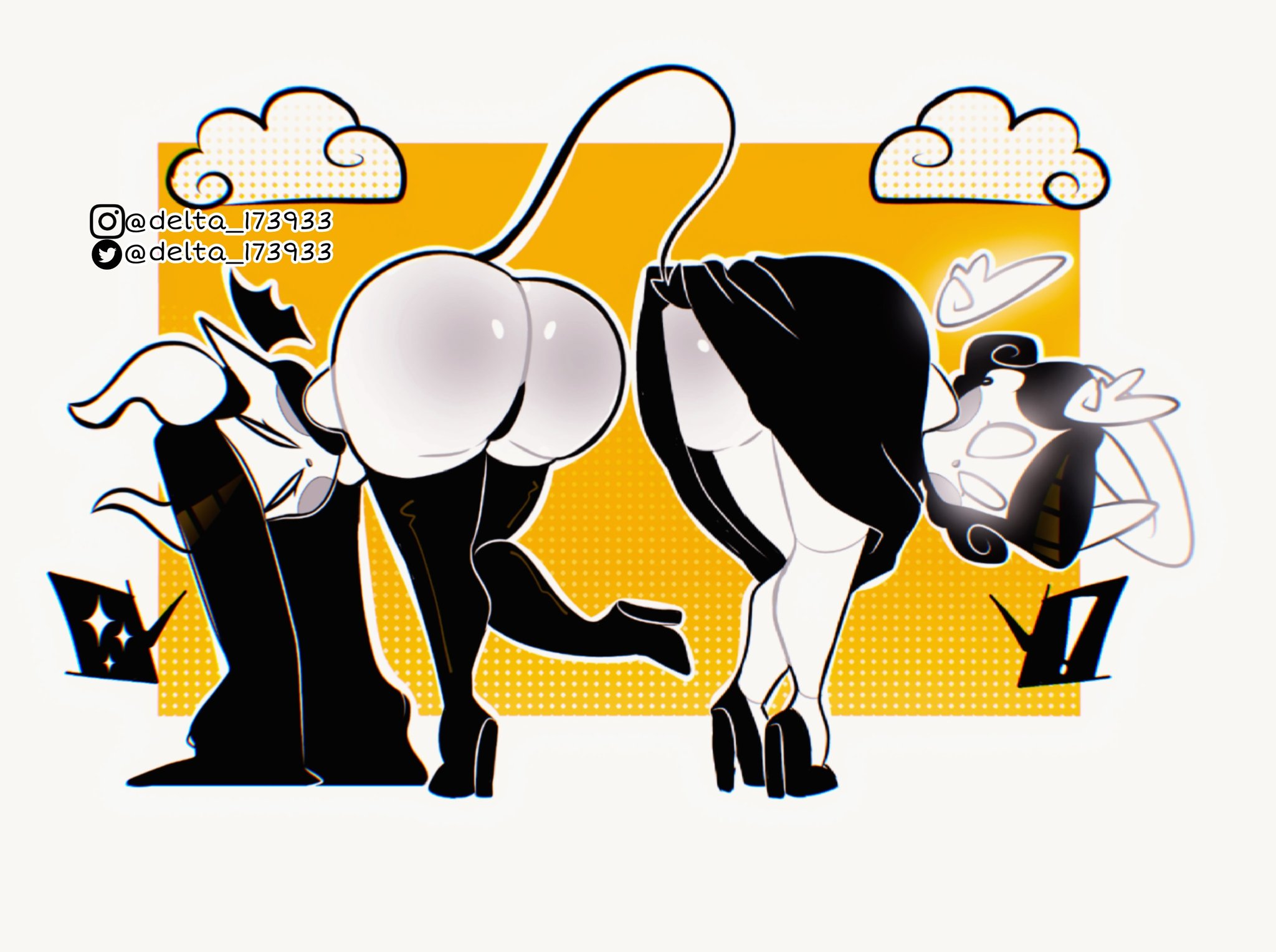 angel, anthro, bendy and the dark revival, bendy and the ink machine, delta 173933, demon, fan character, ms.d, panties, tail