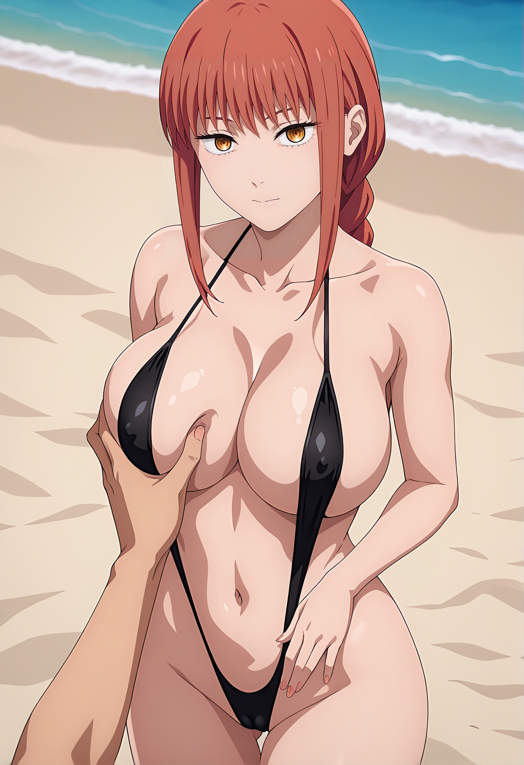 1boy, 1girls, ai generated, aindroidparanoid, ass, big ass, big breasts, big butt, breasts, busty, butt, chainsaw man, curvy, cute, fat ass, female, hair, hi res, hips, huge breasts, human, large ass, large breasts, legs, makima (chainsaw man), male, narrow waist, nipples, slim waist, solo, tagme, thick ass, thick thighs, voluptuous, waist, wide hips