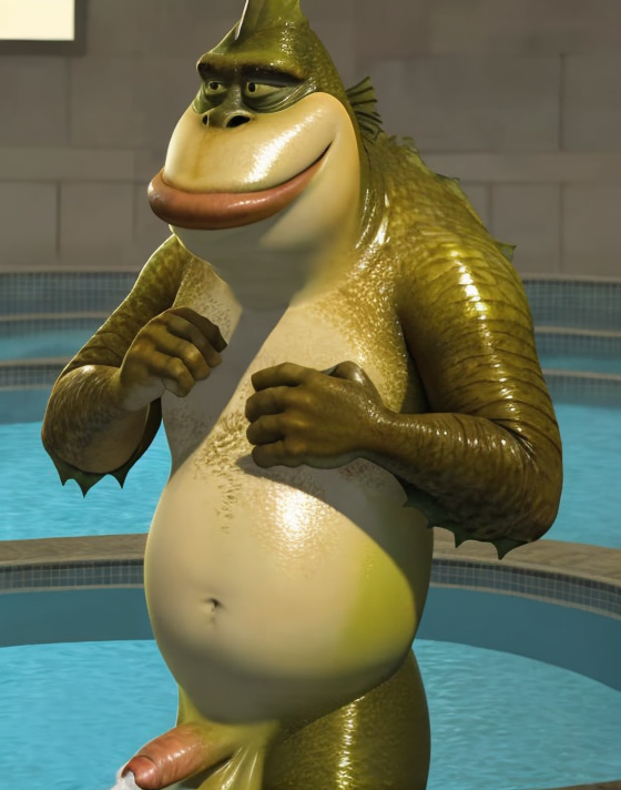 dreamworks fish humanoid male male_only monster monsters_vs_aliens penis solo the_missing_link