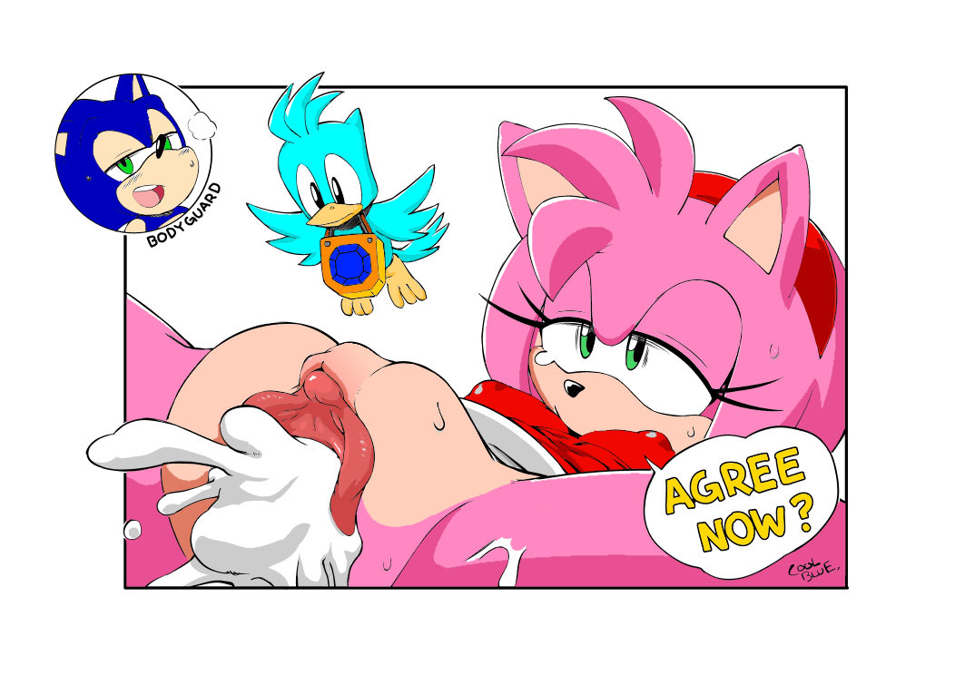 amy_rose anthro avian bird bodily_fluids clothing coolblue cum cum_inside duo eulipotyphlan female genital_fluids hedgehog male male/female mammal sega sex sonic_(series) sonic_adventure sonic_the_hedgehog sonic_the_hedgehog_(series) spreading underwear