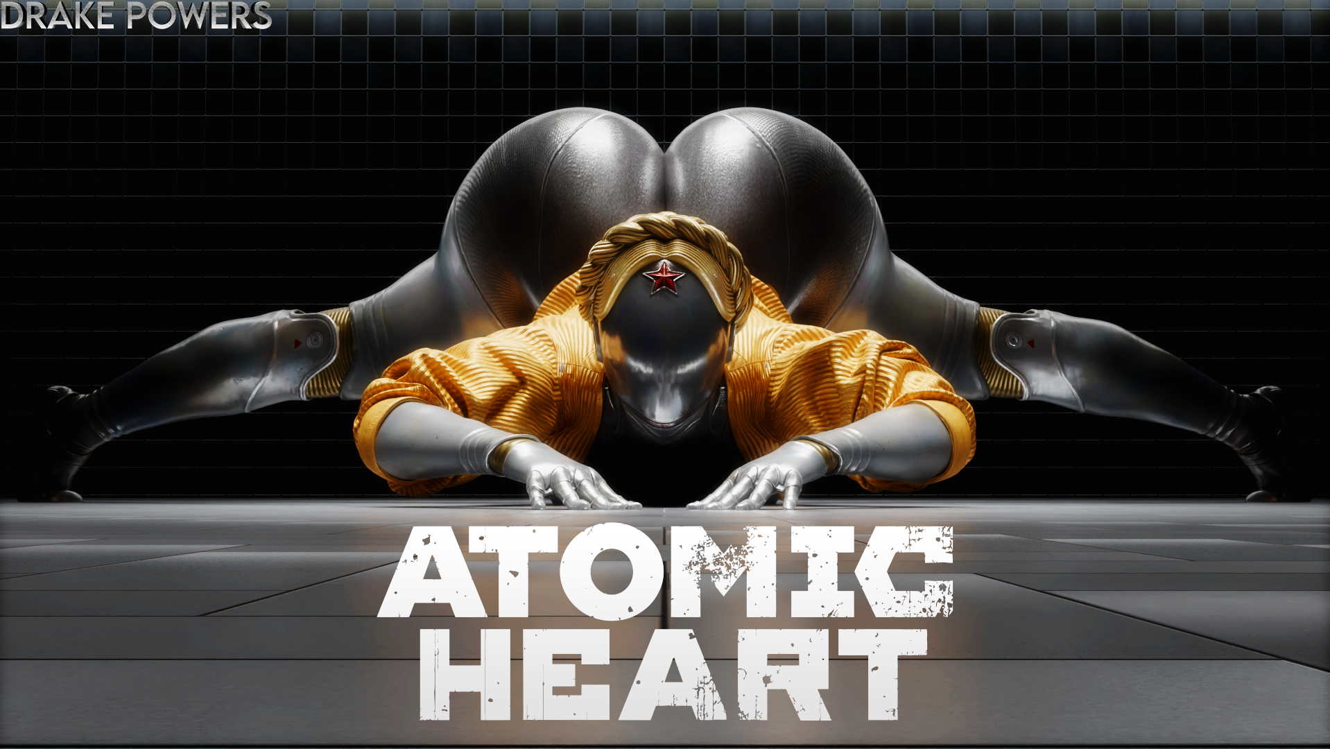 1girls, 3d, ass, atomic heart, drakepowers, female, female only, huge ass, huge butt, jack-o pose, jackopose, robot, self upload, the twins (atomic heart)