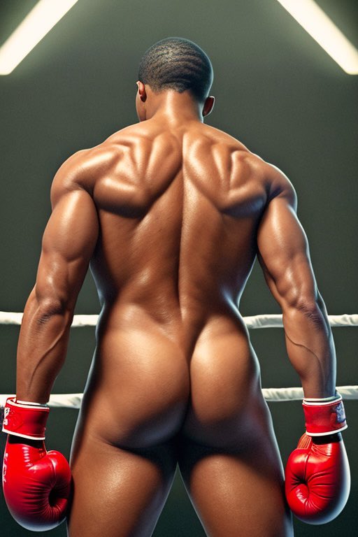 1boy 3d 3d_(artwork) actor adonis_"donnie"_creed african african_male ai_generated ass back back_muscles back_view big_ass big_butt black_hair boxer boxing_gloves boxing_gloves_only butt celebrity creed_3_(2023) dark-skinned_male dark_skin gloves gloves_only gooeyvision human human_only in_character male male_focus male_only melanin michael_b_jordan muscles muscular muscular_male naked nude nude_male red_boxing_gloves red_gloves rocky_(franchise) smooth_chest smooth_skin solo solo_focus solo_male veiny_muscles