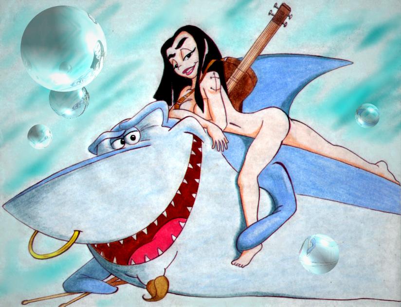 1boy 1girls cartoon_network charles_t._williams female femsub hanna-barbera happy_female interspecies jabberjaw jabberjaw_(character) maledom nude shark shelly_lamarine submissive submissive_female tagme willing_sub zoophilia