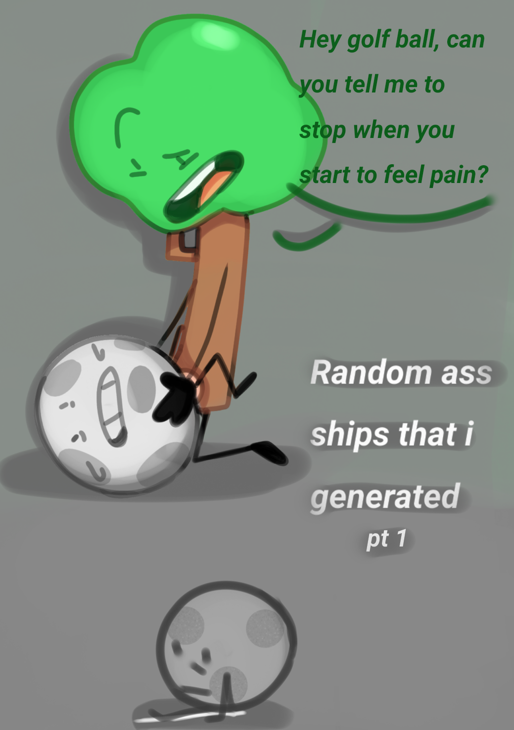 1girls 1male battle_for_dream_island bfb bfdi golf_ball_(bfdi) memmi object_shows sex tentacle_dick tree_(bfdi)