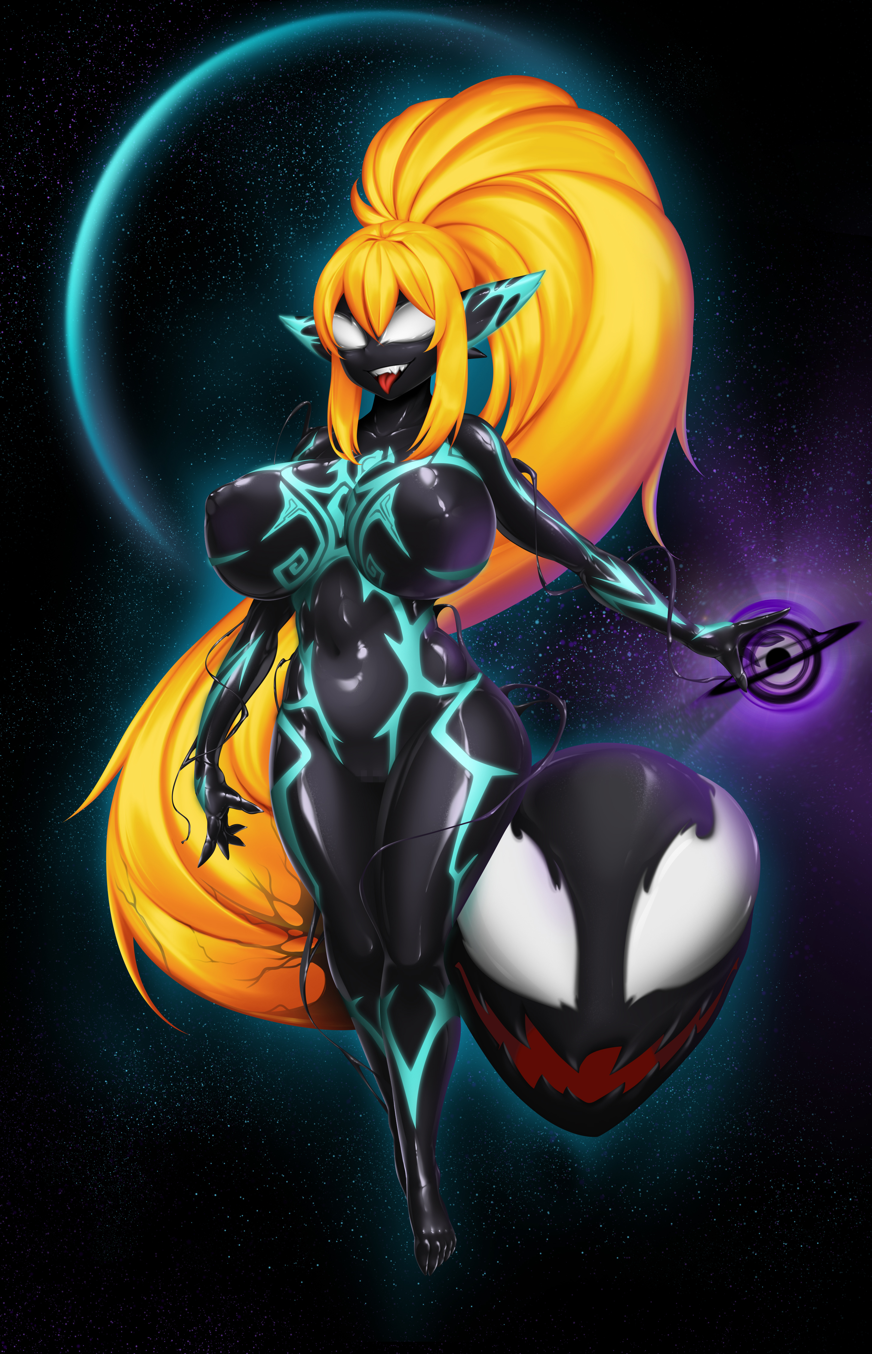 1girls, alternate breast size, ass, breasts, corruption, female, female only, huge ass, huge breasts, imp, imp midna, midna, navel, nipples, pointy ears, rikatsuky, solo, symbiote, the legend of zelda, thick thighs, twilight princess, wide hips
