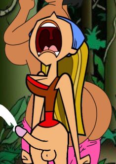 1futa 1girls ass balls blonde_hair breasts cum dark-skinned_female dark_skin edit erection futa_focus futanari katie_(tdi) knee_socks light-skinned_futanari light_skin lindsay_(tdi) open_mouth partially_clothed penis rarewaifus standing testicles total_drama_island vanilladream34