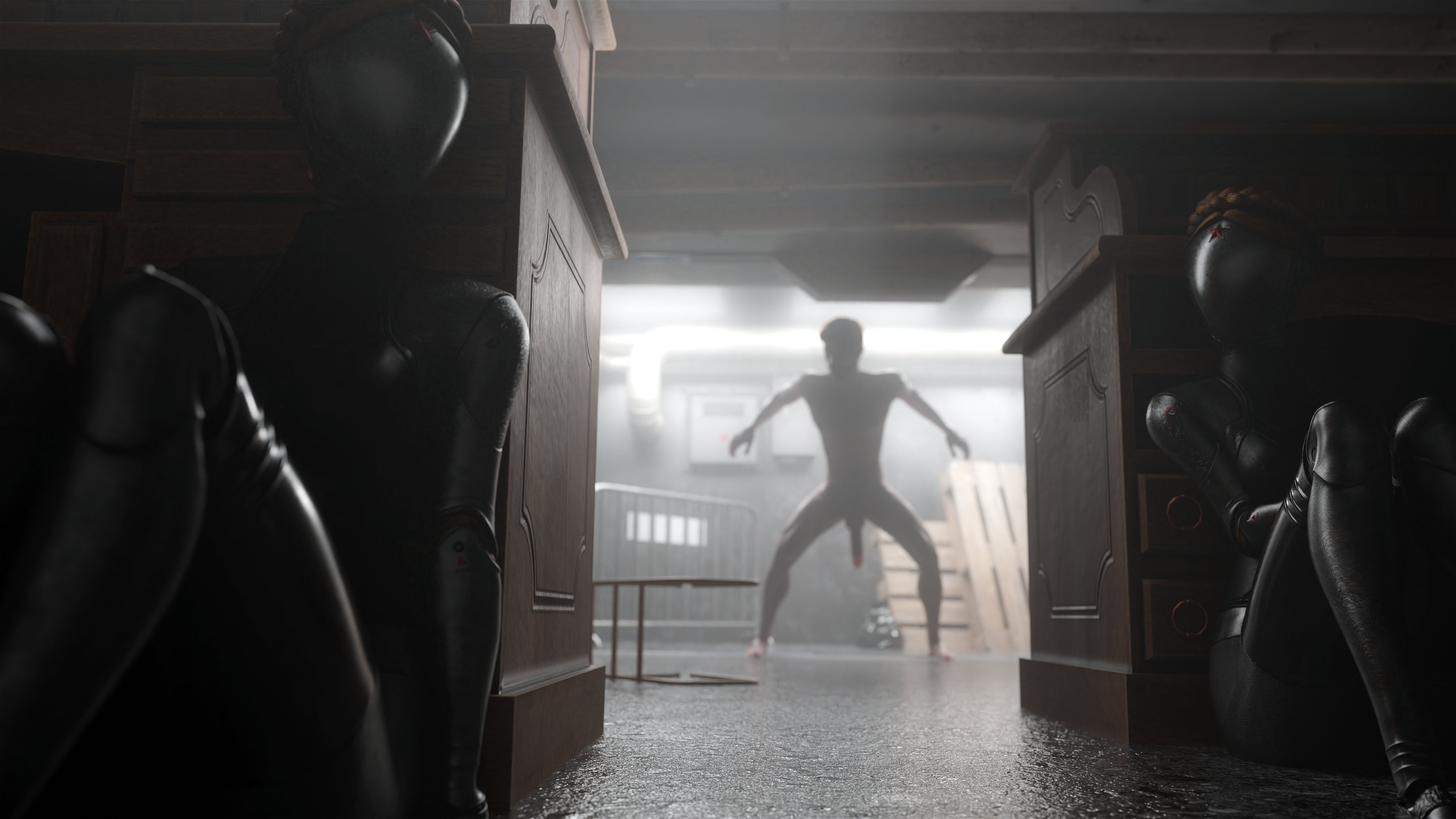 1boy, 2girls, 3d, atomic heart, female, humor, male, meme, sageofosiris, tagme, the twins (atomic heart)