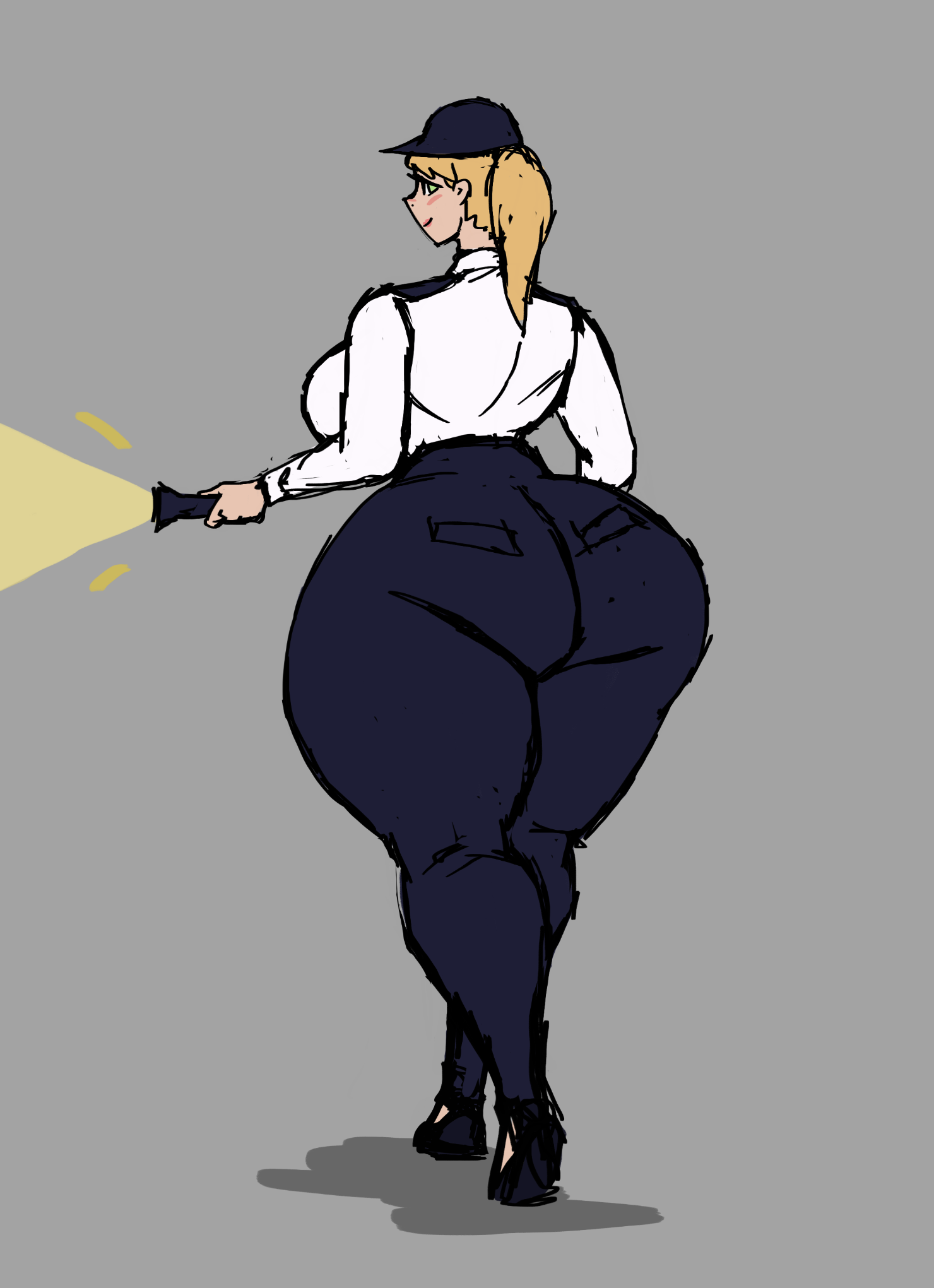 2023, ass, ass focus, breasts, digital media (artwork), female, five nights at freddy's, five nights at freddy's: security breach, green eyes, hourglass figure, huge ass, huge breasts, solo, vanessa (fnaf), video games, vixencurie, wide hips