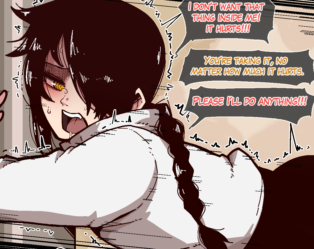 1girls, adopted brother, adopted sister, adoptive incest, adoptive siblings, age difference, aged up, black hair, blush, braided ponytail, brother and sister, chainsaw man, clothed, clothed sex, complaining, crying, crying with eyes open, denji (chainsaw man), english, english text, female, forced, forced sex, hurt, male, maledom, mark gavatino, moaning, moaning in pain, nayuta (chainsaw man), open mouth, pants, rape, rape face, raped, raped by brother, sibling incest, sibling romance, siblingcest, siblings, sister, sweater, tagme, text, tongue, tongue out, trembling