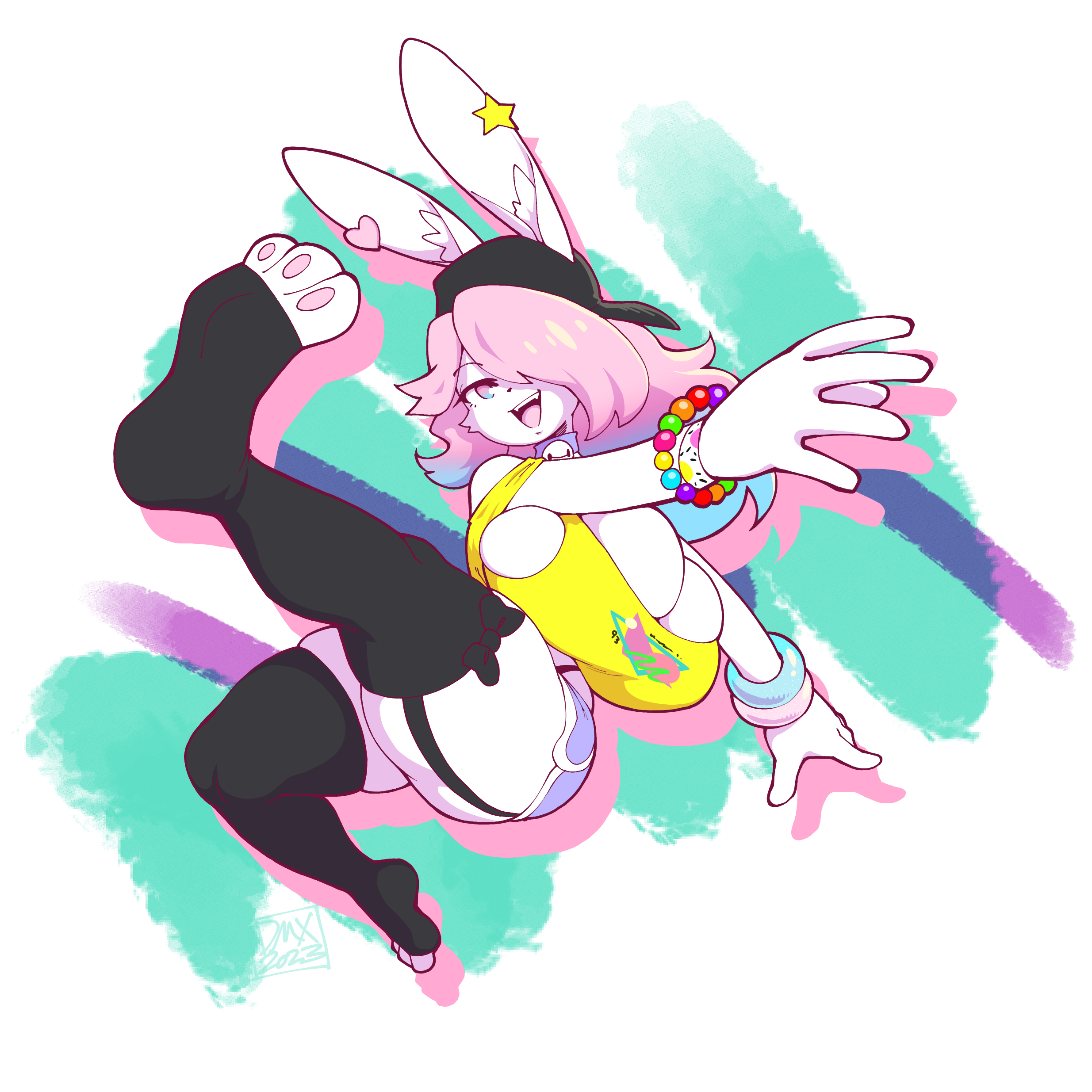 big breasts, breasts, bunny ears, busty male, dmxwoops, female, fur, furry, huge breasts, male, male with breasts, peanut butter (theycallhimcake), thighhighs