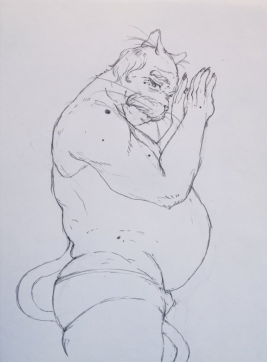 anthro ass belly_overhang big_butt clothing domestic_cat elder eric_dream_everyotherheart facial_hair felid feline felis little_dick male mammal moustache old receding_hairline rogers_(character) slightly_chubby solo sunspots underwear