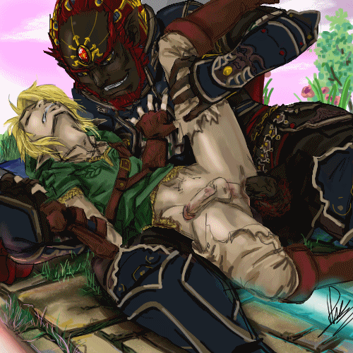 2boys anal anal_sex big_dom_small_sub bottomless boy_rape dark_skin forced forced_yaoi ganondorf ganondorf_(twilight_princess) gay green_skin interracial levo link link_(twilight_princess) lowres male_only maledom malesub on_side outdoors penis rape sex stomach_bulge the_legend_of_zelda torn_clothes twilight_princess yaoi