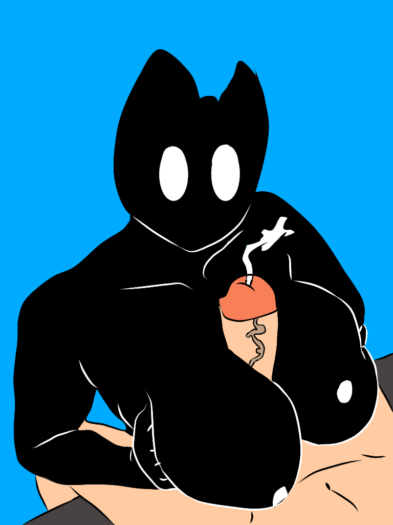 1boy 1boy1girl 1girls big_breasts big_dick big_penis black black_cat black_skin breasts cat_girl catgirl cum cum_boobs dark-skinned_female dark_cat dark_skin dick feline female furry furry_female lina_the_cat mr_byo penis spanish