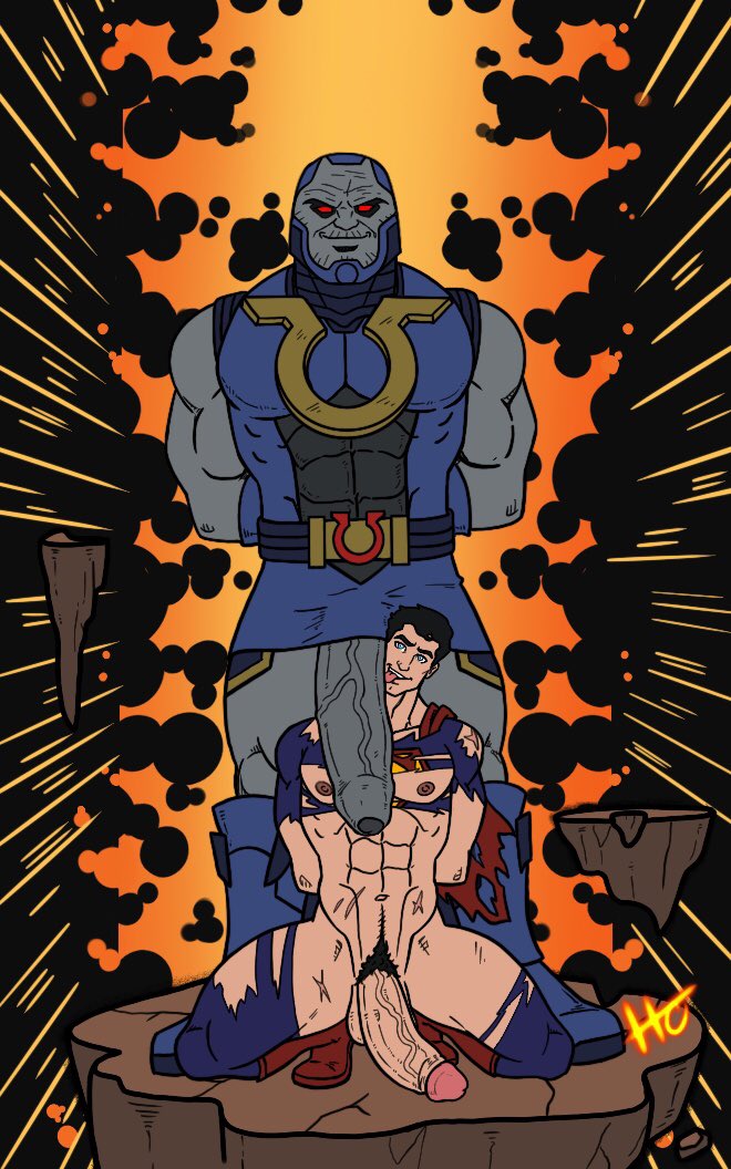 big_cock big_penis boner clark_kent darkseid dc dc_comics erect_penis erect_while_penetrated gay gay_sex hard_on hero heroic_creativity huge_cock kal-el licking_penis male male_only muscles muscular muscular_male new_gods on_knees oral oral_sex ripped_clothing spread_legs superhero superman superman_(series) the_new_gods veiny_penis villain villain_on_hero