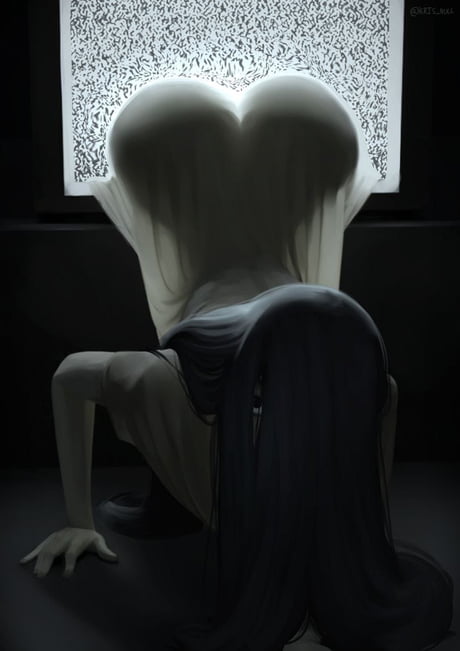 ass_focus ass_in_dress ass_up big_ass big_butt black_and_white crawling face_down_ass_up fat_ass ghost ghost_girl heart-shaped_ass heart-shaped_butt heart_shaped_ass horror phasing_through_tv the_ring through_screen yamamura_sadako