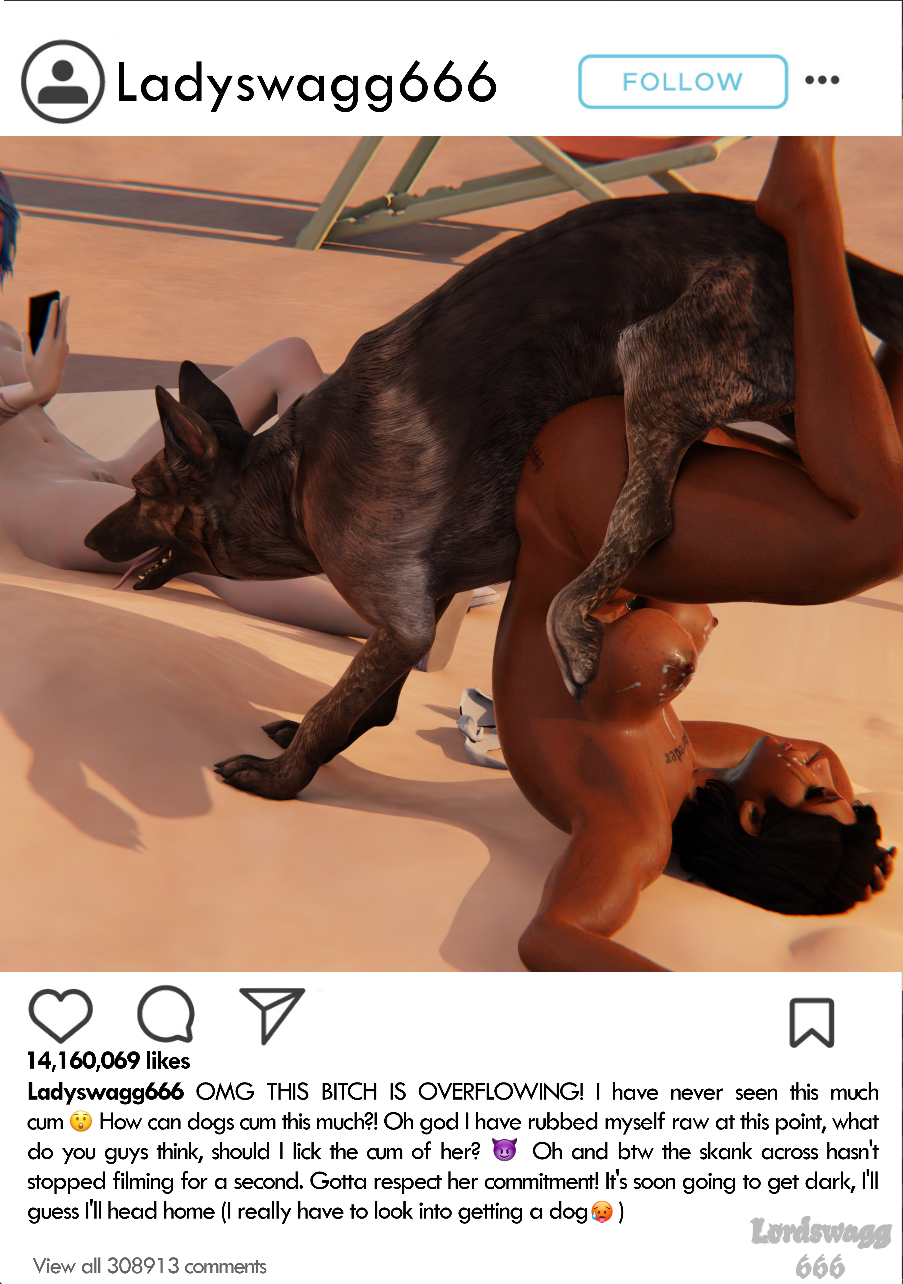 1boy, 2girls, 3d, ahe gao, ass, being photographed, being recorded, being watched, bestiality, bestiality tattoo, big ass, breasts, brown skin, brown-skinned female, camera, canid, canine, canine on human, canis, cum drunk, cum in pussy, cum on body, cum on breasts, cum on face, dog, domestic dog, dominant feral, dripping cum, dripping pussy, exhibitionism, female, female human/male feral, female on feral, femsub, feral, feral on female, feral on human, feral penetrating, feral penetrating human, filming, fucked into submission, fucked senseless, fucked silly, furry, human female, human on feral, human penetrated, lordswagg666, male, maledom, masturbation, nude, nude female, onlookers, overwatch, pharah, phone, piledriver position, public, public bestiality, public nudity, public sex, pussy, recording, sex, social media, tattoos, watching, zoophilia