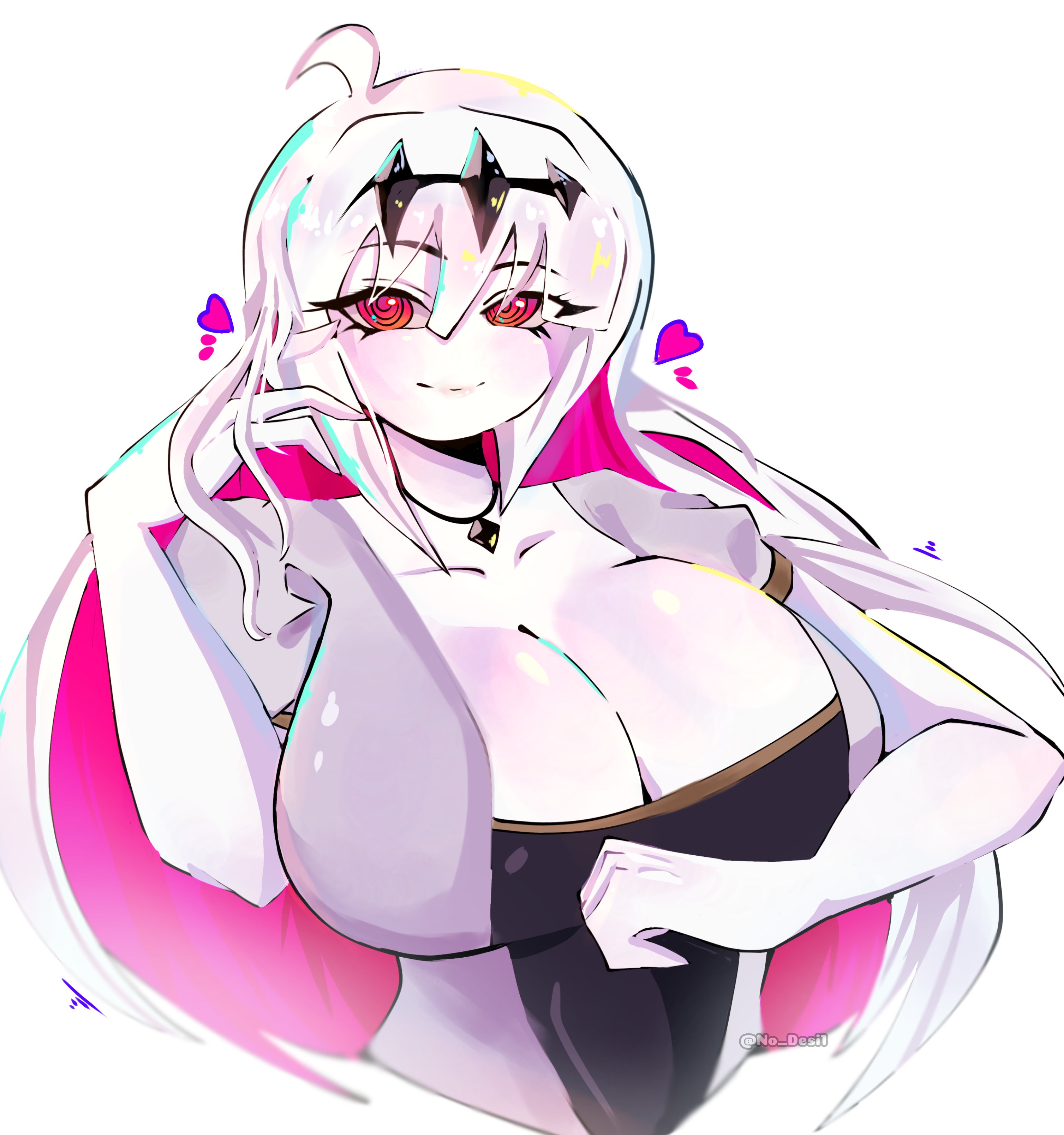 breasts, female, fnf entity, friday night funkin, nikusa (sugarratio), no desi1, tagme, white hair