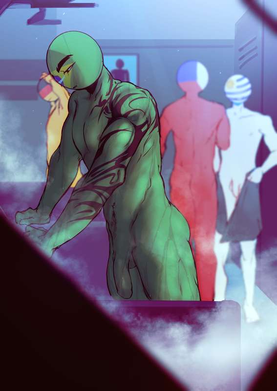 4boys bathroom big_penis brazil_(countryhumans) chile_(countryhumans) completely_nude completely_nude_male countryhumans dafriix gay gay_sex germany_(countryhumans) locker_room lockers male_only patreon_link patreon_only_post shower_room tagme uruguay_(countryhumans) yaoi