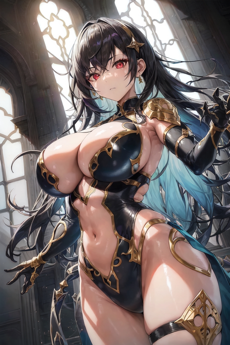 1girls, ai generated, curvaceous, curvy body, curvy female, curvy figure, female, female focus, female only, latex, leotard, long hair, red eyes, stable diffusion, voluptuous, voluptuous female