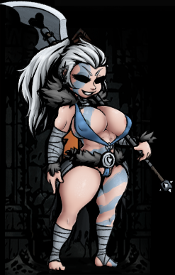 1girls abdominals abs arm_wrap arm_wraps armed armor banana_hammock bardiche bikini blacked_out_eyes blue_clothes blue_clothing body_paint breasts cameltoe clothed clothing cute cute_girl darkest_dungeon determined female female_only fur fur_collar fur_trim grin grinning hand_wraps heart heart_cutout heart_pendant hellion_(darkest_dungeon) holding holding_object holding_weapon human humanoid large_breasts leather_armor leg_wrap leg_wraps light-skinned_female light_skin long_hair long_ponytail micro_bikini mini_bikini mostly_nude mostly_nude_female muscular muscular_female nipples_visible_through_clothing paint pendant polearm ponytail scowl skimpy skimpy_armor skimpy_bikini skimpy_clothes skimpy_costume skimpy_outfit skimpy_panties skimpy_underwear small_feet smile smiling solo solo_female stripes thick_thighs thighs triceps unconvincing_armor war_paint warpaint white_hair wild_hair xelsword