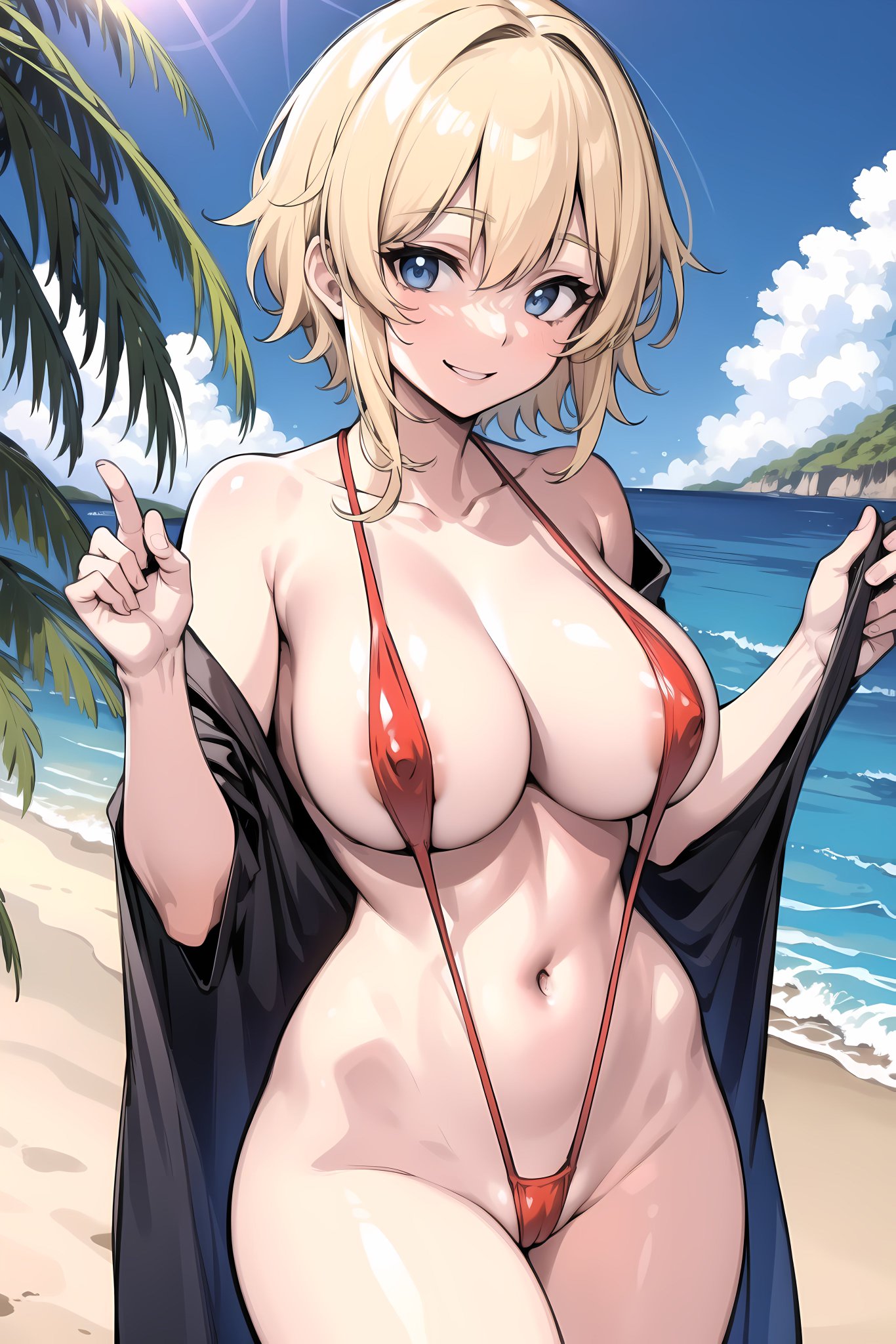 1girls, ai generated, bikini, curvaceous, curvy body, curvy female, curvy figure, erect nipples, female, hi res, high resolution, highres, micro bikini, nipple bulge, nipples, seductive eyes, seductive look, sling bikini, stable diffusion, voluptuous, voluptuous female