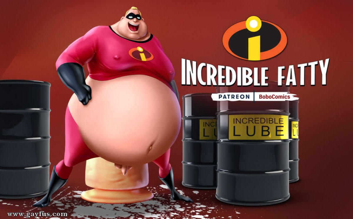 bobocomics cum dildo dildo_in_ass fat gainer incredible_fatty inflation lube male_only male_penetrating mr._incredible overweight_male smooth_skin superchub the_incredibles tiny_penis