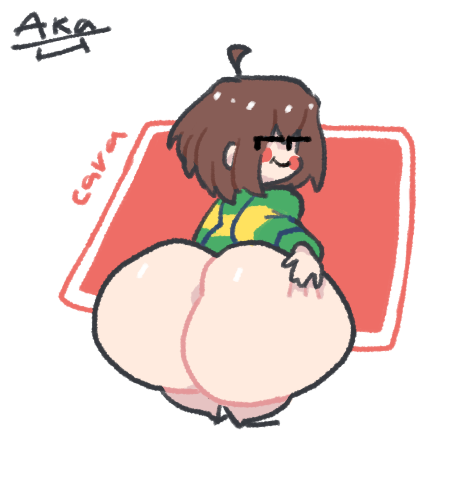 1girls 2d aka_h ass_bigger_than_head big_ass big_butt chara color cute female female_only hand_on_ass hand_on_butt huge_ass huge_butt human human_female human_only looking_at_viewer looking_back mob_face smirk smirking smirking_at_viewer solo tagme undertale undertale_(series)