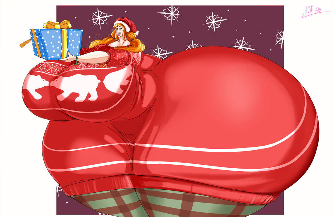 1girls 2018 big_ass big_breasts christmas christmas_background christmas_hat christmas_present colossal_ass female gift gigantic_ass high-on-fairydust huge_ass huge_breasts hyper_ass hyper_breasts looking_at_viewer present redhead samantha_van_hof sweater thick_ass thick_thighs thunder_thighs wide_hips