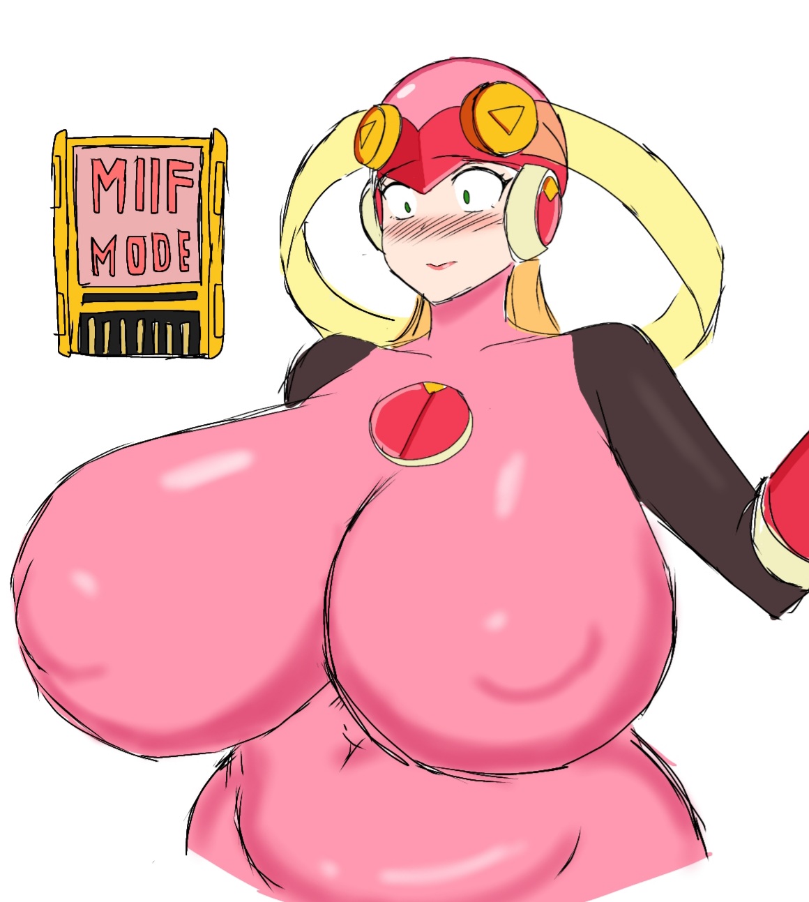 alternate breast size, breasts, female, huge breasts, mega man, mega man battle network, mega man x dive, milf, milfification, momiji (artist), roll.exe, tagme