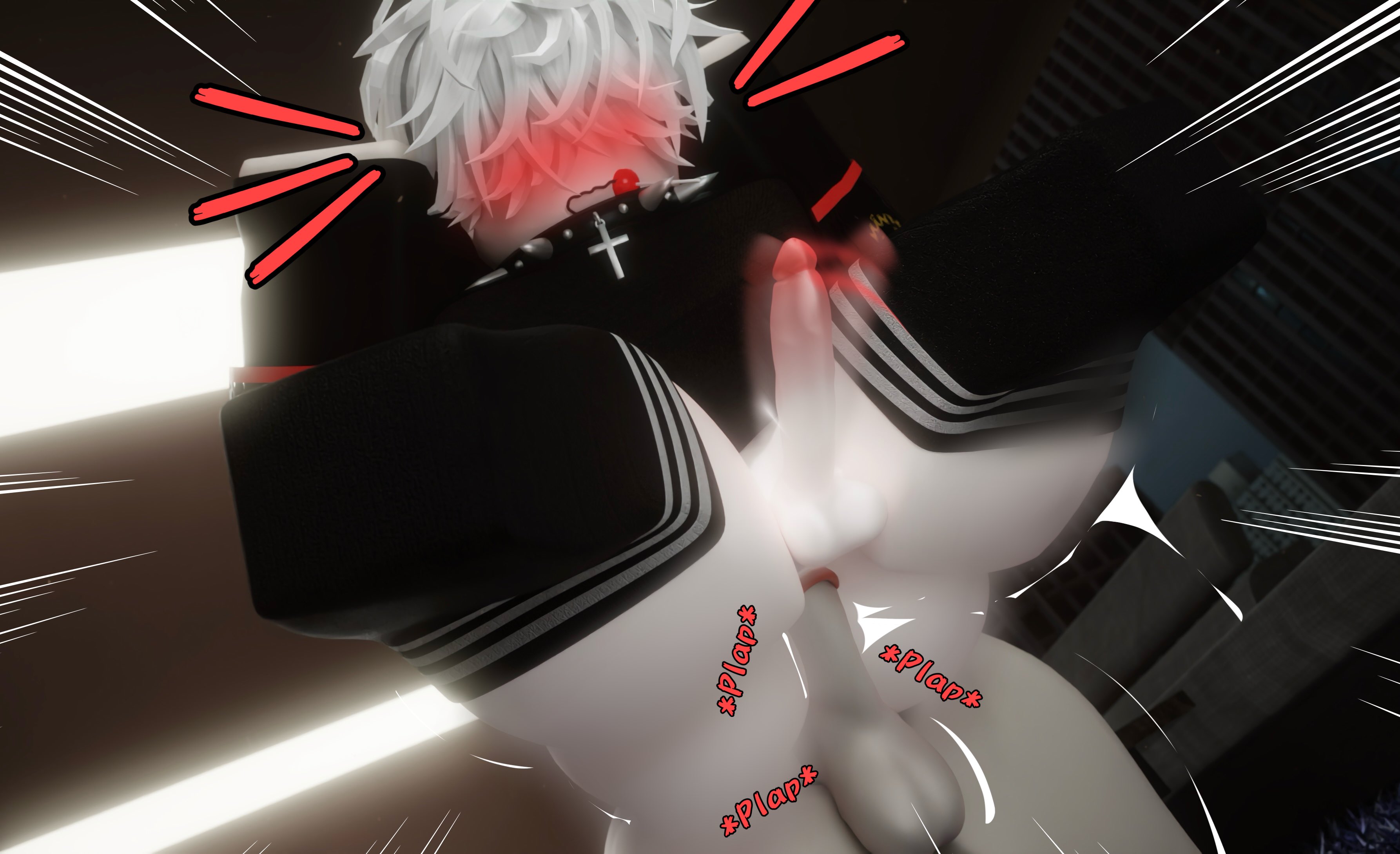 3d, dick on ass, femboy, fucking, full nelson, hands on head, male/male, necklace, nykosucks, onomatopoeia, penetration, roblox, roblox avatar, robloxian, tagme