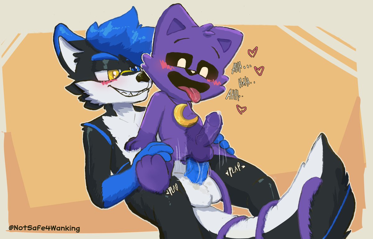 anthro anthro_on_anthro anthro_only catnap catnap_(poppy_playtime) critters_(poppy_playtime) domestic_cat feline feline furry_only no_humans notsafeforwanking oc poppy_playtime poppy_playtime_(chapter_3) purple_fur purple_skin sex smiling_critters tagme