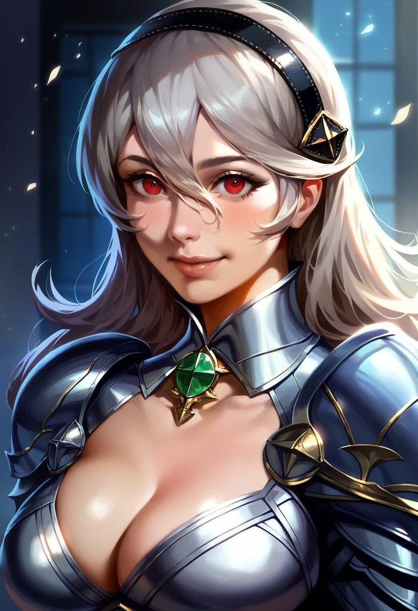 1girls 2024 2024s ai_generated armor black_hairband breasts corrin_(fire_emblem) corrin_(fire_emblem)_(female) female female female_only fire_emblem fire_emblem_fates hair_between_eyes hairband human human_female human_only intelligent_systems light-skinned_female light_skin long_hair looking_at_viewer nai_diffusion nintendo red_eyes solo solo_female stable_diffusion standing video_game video_game_character video_games white_hair