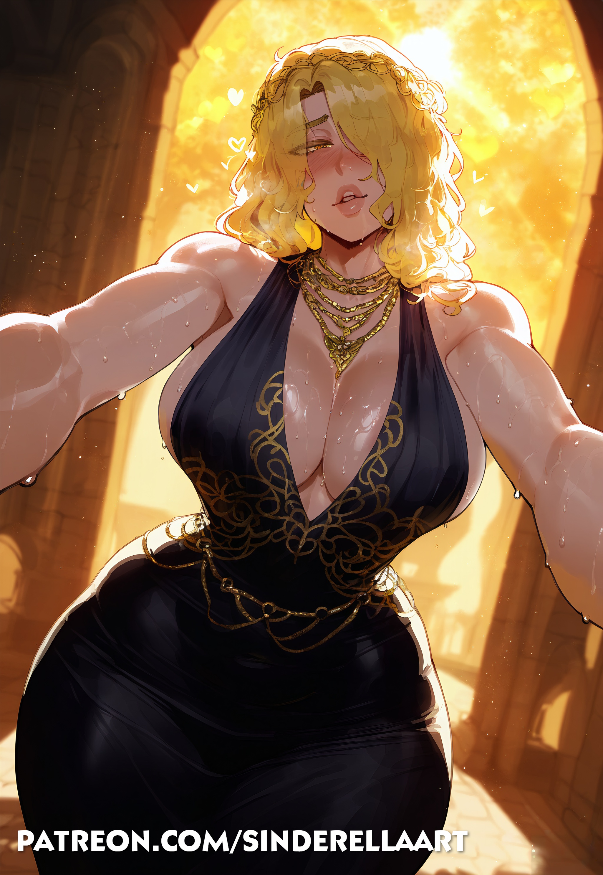ai generated, ass, ass bigger than head, big ass, big breasts, big butt, breasts, breasts bigger than head, busty, cleavage, commission, elden ring, female, fromsoftware, heavenly ass, huge ass, huge breasts, large ass, large breasts, patreon, patreon url, patreon username, queen marika the eternal, sinderellaart, thick, thick ass, thick legs, thick thighs, voluptuous, voluptuous female