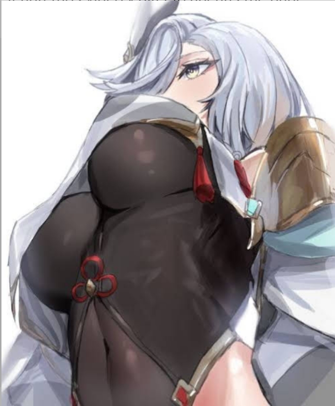 breasts, female, genshin impact, shenhe (genshin impact), tagme