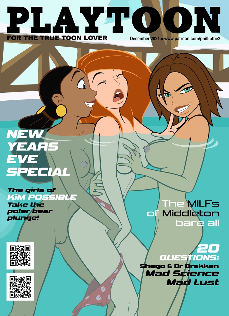 3girls 3p accurate_art_style bonnie_rockwaller breasts dark-skinned_female dark_skin disney disney_channel english_text female female_only fingering gagala interracial kim_possible kimberly_ann_possible magazine_cover masturbation melanin monique_(kim_possible) multiple_girls nipples phillipthe2 playtoon sex_in_pool text yuri