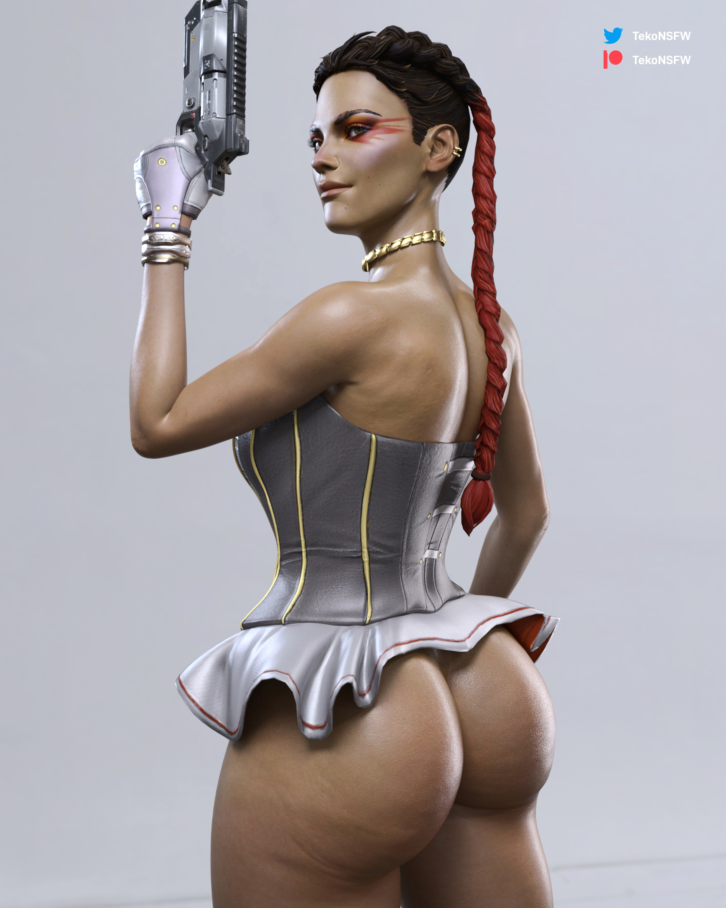 apex legends, ass, big ass, female, loba (apex legends), tekonsfw