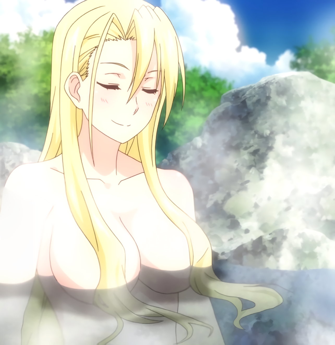 bathing evangeline_a.k._mcdowell evangeline_a_k_mcdowell female large_breasts mahou_sensei_negima! stitched uq_holder! water