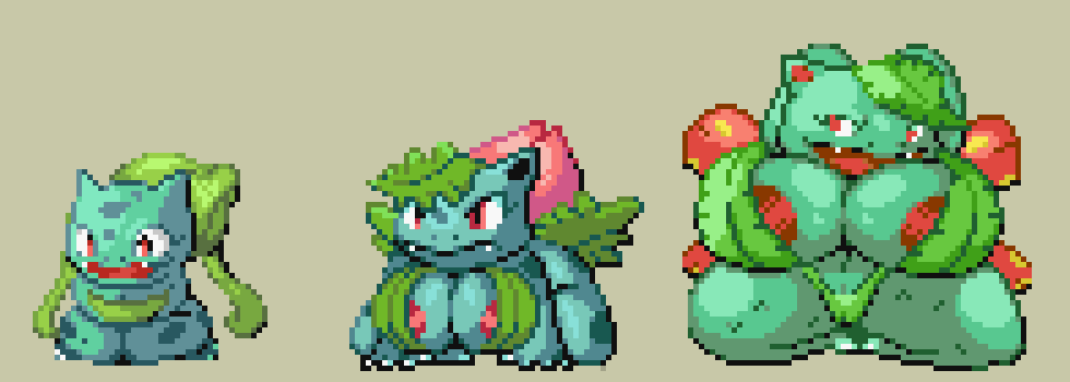 1girls ass_bigger_than_body ass_bigger_than_breasts ass_bigger_than_head ass_expansion big_ass big_breasts big_butt bimbo breast_expansion breasts_bigger_than_body breasts_bigger_than_head breasts_bigger_than_torso breasts_on_floor bulbasaur female female_only fushigibana fushigidane fushigisou game_freak hourglass_expansion hourglass_figure huge_ass huge_breasts hyper_ass hyper_breasts inflation ivysaur multiple_girls nintendo pixel_art pokemon pokemon_(species) sabs3 smooth_skin sprite sprite_art sprite_edit sprite_sheet tagme venusaur