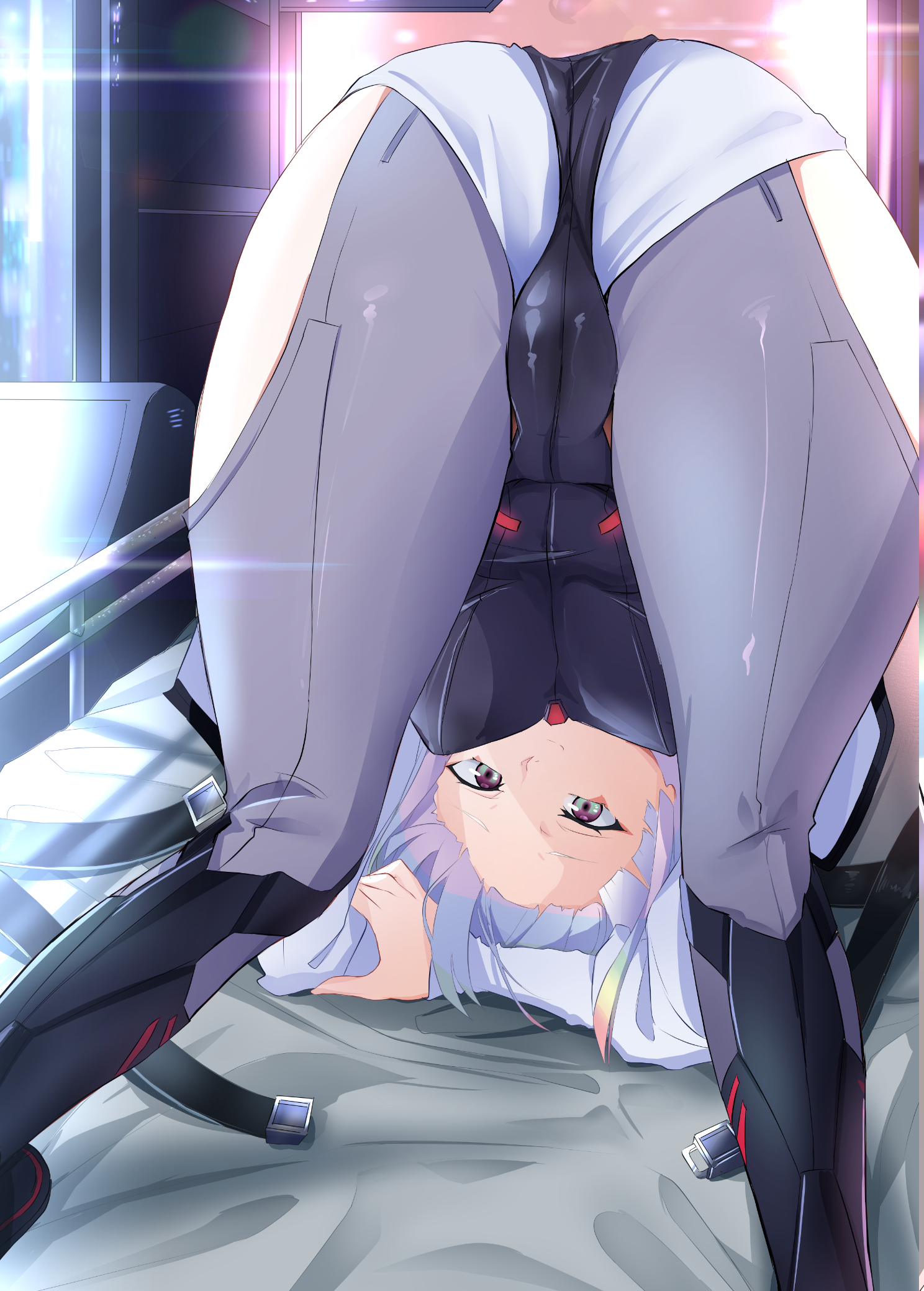ass, ass focus, ass up, big ass, big breasts, breasts, cameltoe, cd projekt red, chark14, cybernetics, cyberpunk 2077, cyberpunk: edgerunners, female, female only, light skin, light-skinned female, lucyna kushinada, nipple bulge, pussy, pussy bulge, small nose, studio trigger, thick thighs, thin eyebrows, very small nose