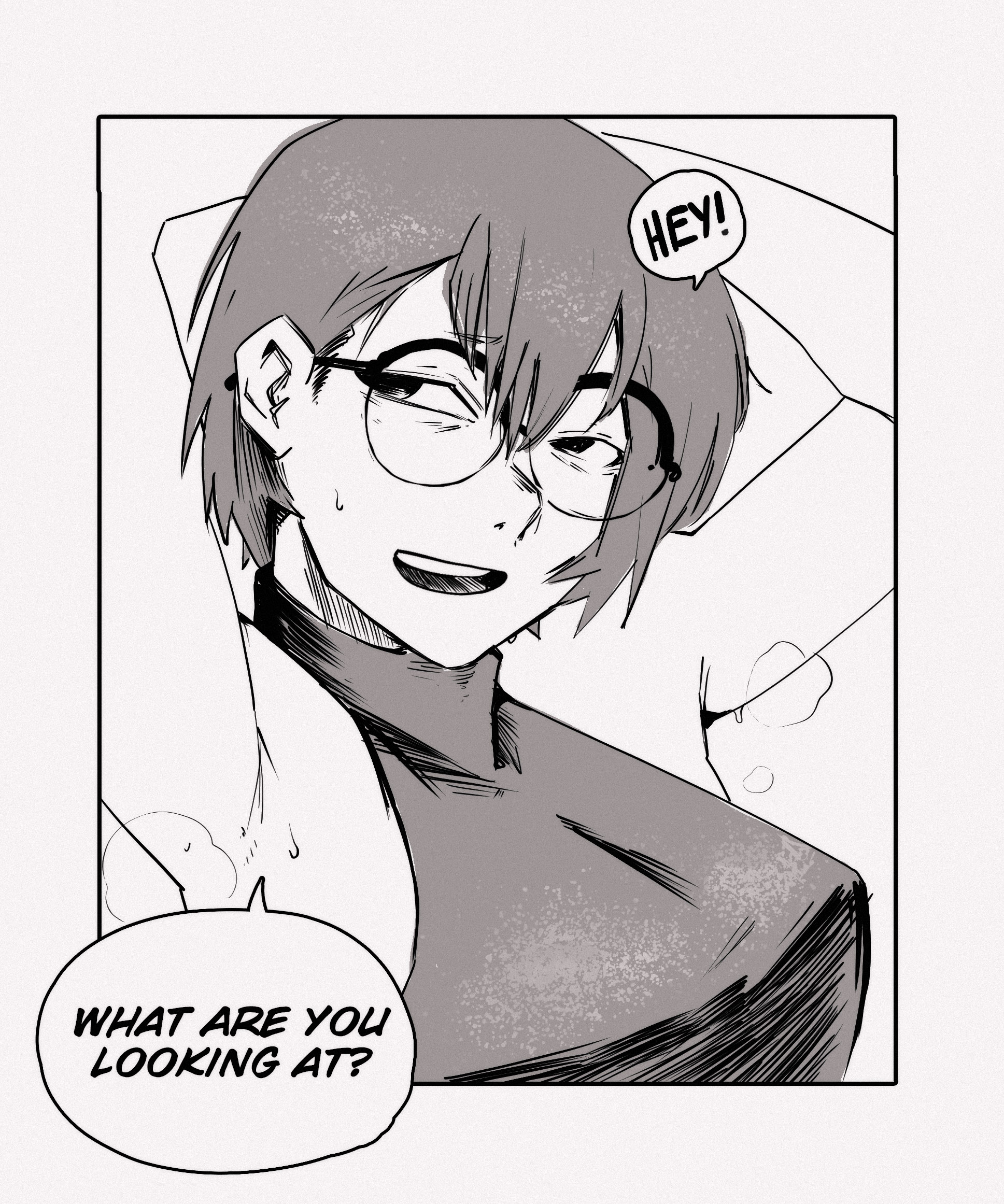 1girls, armpits, black and white, call of the night, female, monochrome, sweaty, tagme, tbdlewds, uguisu anko